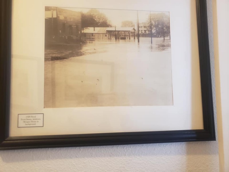 1928 Flood. Front Street, Ashdown-Morgan Home in the background.