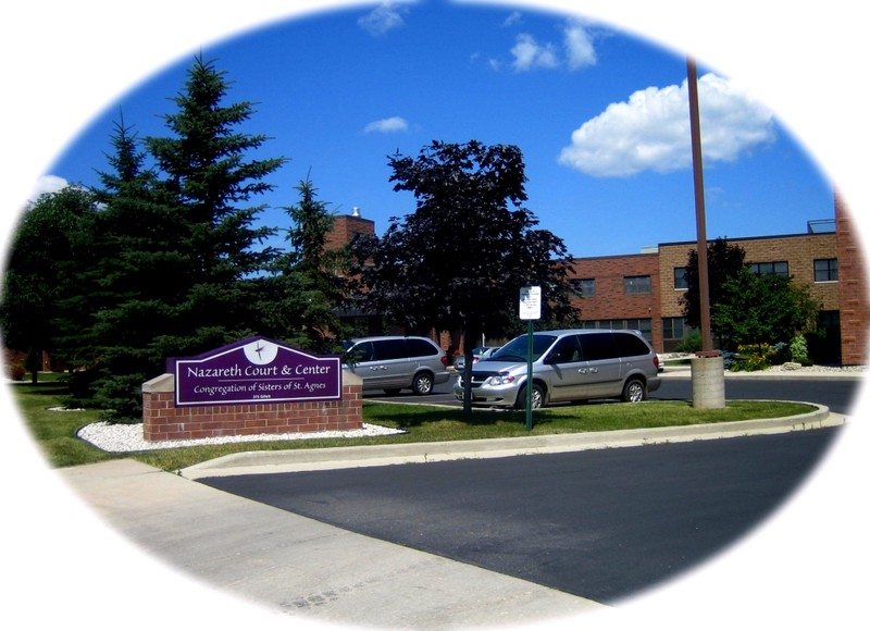 Entrance to Nazareth Court and Center, 2020.