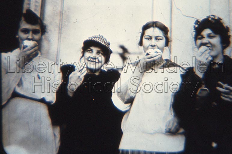 Minnie Jochheim and Friends Eating Ice Cream, ca. 1915