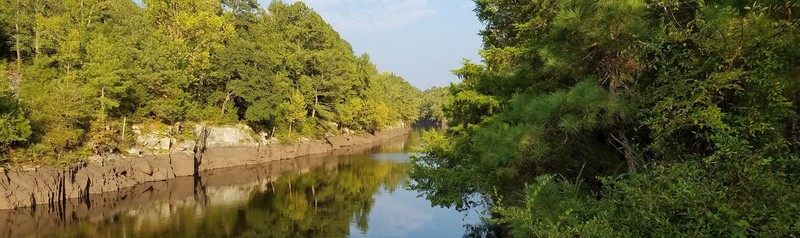 A scenic view of the Roanoke Canal.