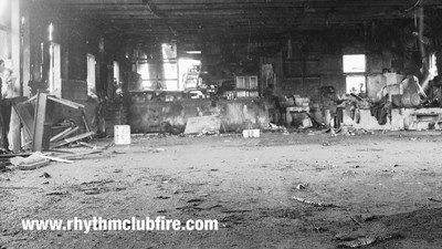 Aftermath of the Rhythm Night Club inside 