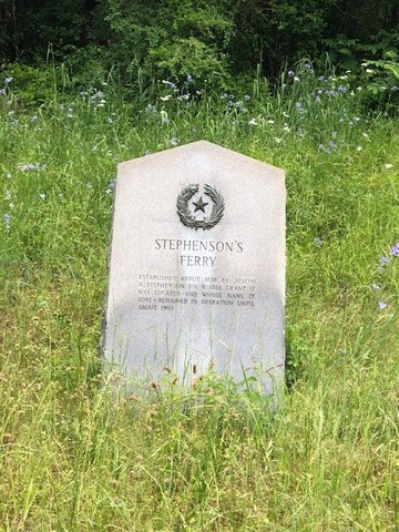Stephenson's Ferry - Established about 1838 by Joseph A. Stephenson on whose grant it was located and whose name it bore. Remained in operation until about 1910.