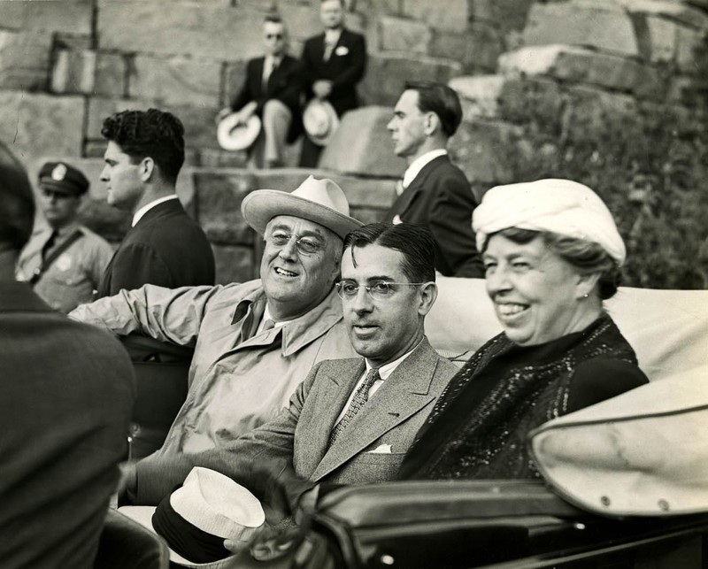 President Franklin Roosevelt, Governor Prentice Cooper of Tennessee, & First Lady Eleanor Roosevelt Attend the Dedication of the Great Smoky Mountains National Park, 1940 