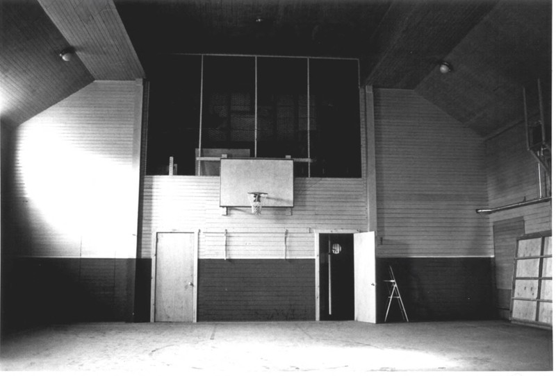 Western Interior with Basketball Hoop, CJ Starr Barn in 1979 by Steven H. Hirschberg as Recorded on the National Park Service National Register of Historic Places