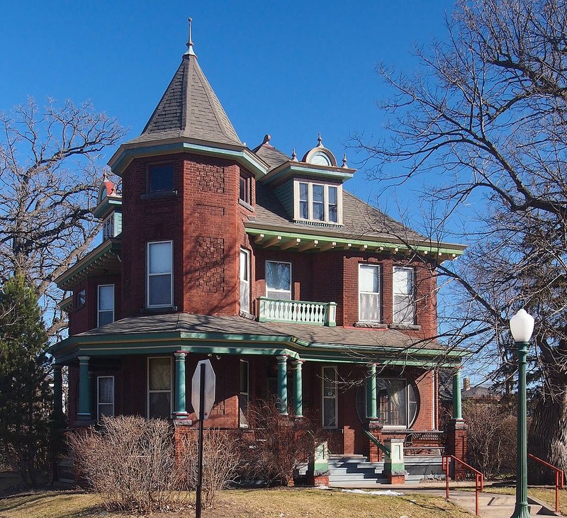 The John N. Bensen House was erected in 1903 and is an excellent example of Queen Anne architecture