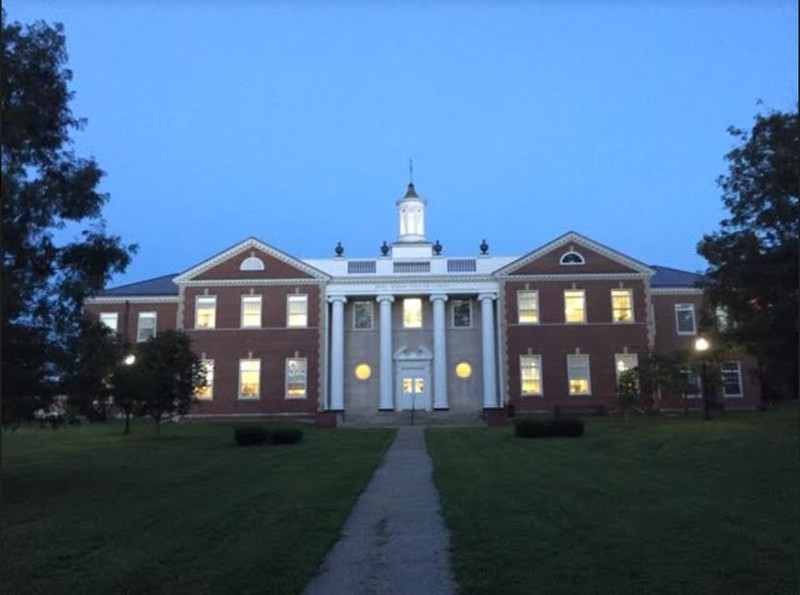 The lamp of learning is shining bright on this beautiful evening in August 2016. Photo by Paula McGrew.