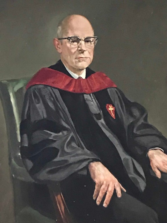 Bishop Fred G. Holloway (1898-1988) was the Bishop of the West Virginia Annual Conference from 1961-68. He had previously been president of Westminster Theological Seminary, Western Maryland College, and Drew University.