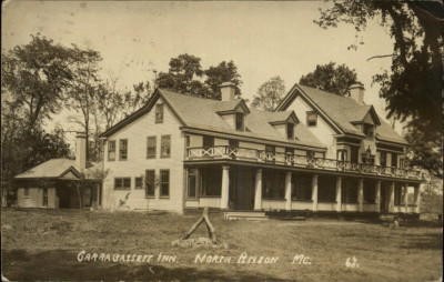 The Carrabaset Inn located in North Anson, ME. Photo appears to be taken in 1968 shortly after the Inn stopped operations. 