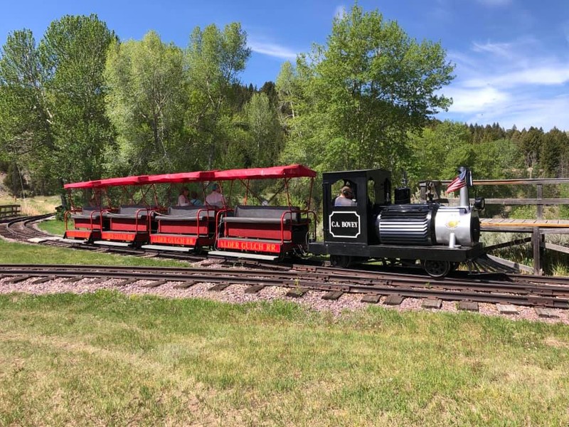 Passengers can ride this train between Nevada City and Virginia City.