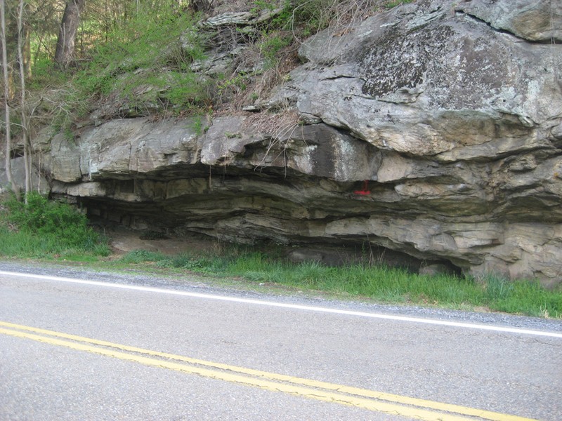 Shelving Rock Overhang as it appears today.