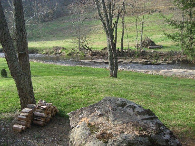 Meadow along the Doe River referred to as Resting Place, as it was used as such by the Overmountain Men the night of September 26, 1780.