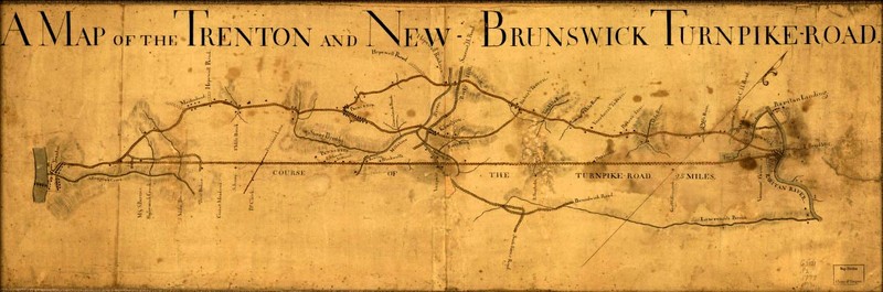 Early 19th Century Map of the D&R Canal through New Jersey