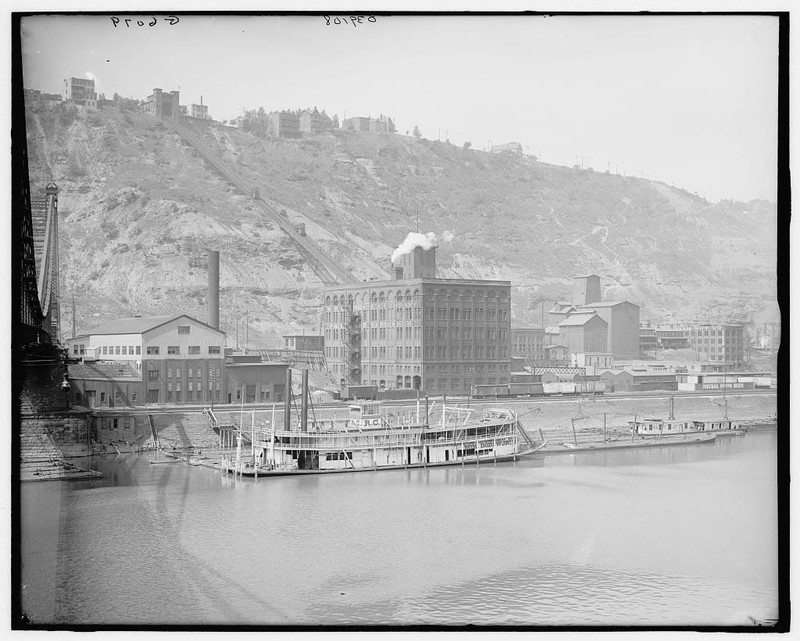 This image of the Duquesne Incline shows the steep hill in which workers were forced to travel every day on the commute to work. 