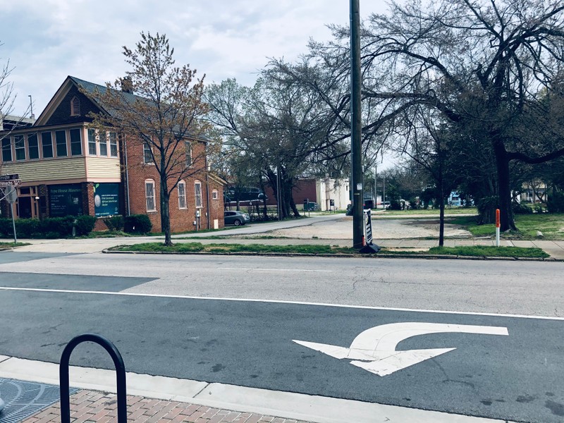 To the right of the Pope House is a small parking lot. This parking lot is once where the McCauley Private Hospital once stood. This hospital opened in 1923 by African American surgeon, Dr. Lweyn McCauley. The hospital primarily served women and children of the African American community.