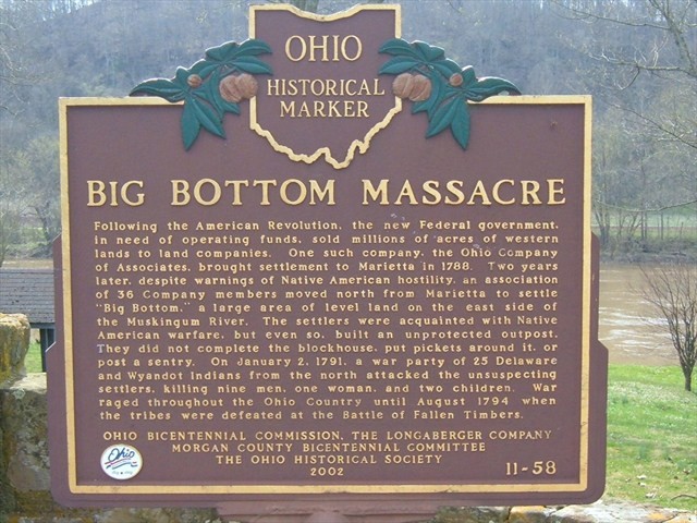 Big Bottom Historical Marker at the Park