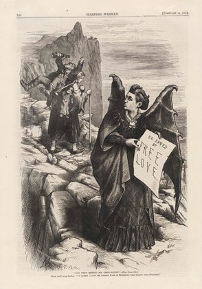 Political Cartoon of Victoria Woodhull by Thomas Nast - Public Domain Image