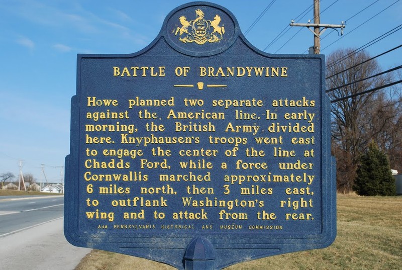 Marker marking the location of the Battle 