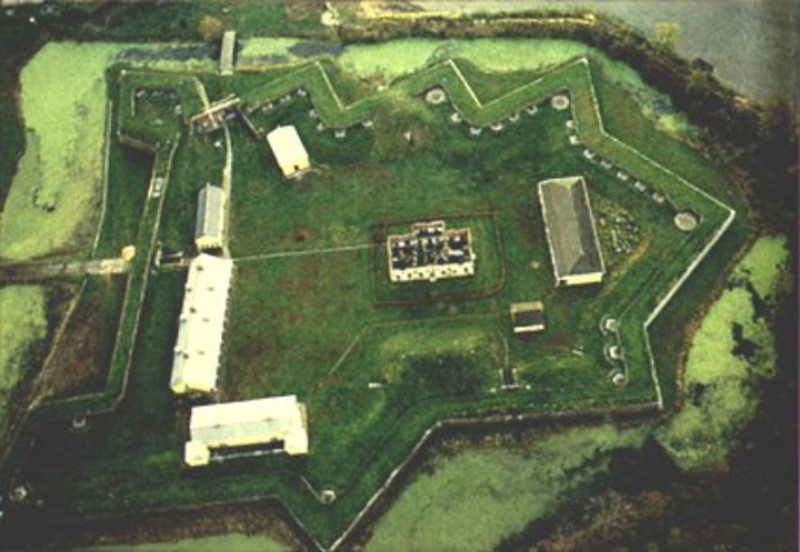 Overhead view of Fort Mifflin