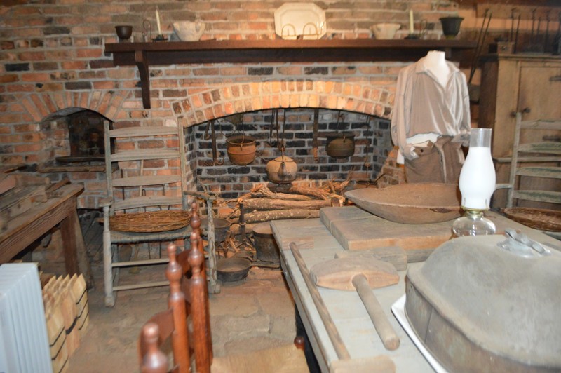 The kitchen was moved outside the home to protect from heat and fire