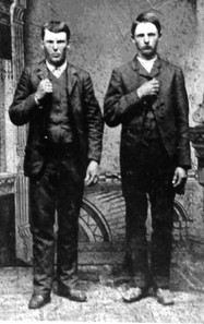 Jesse and Frank James, pictured in 1872