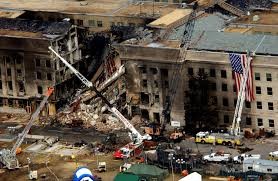 Image of the Pentagon following the attack on 9/11.