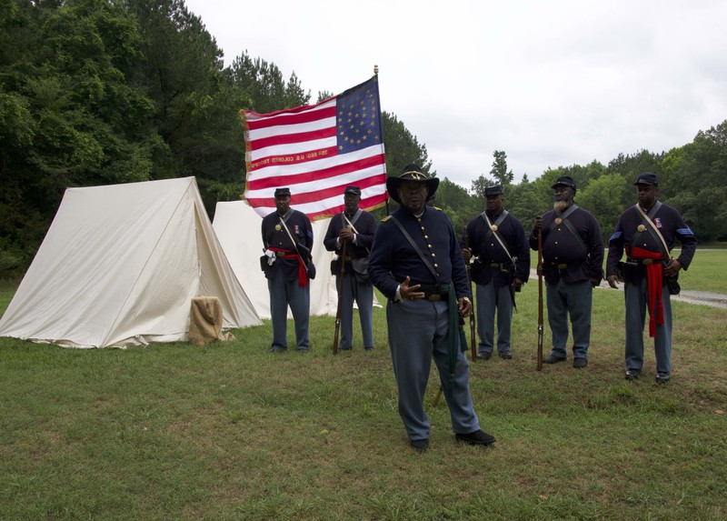 Juneteenth Commemoration: Reenactors demonstrating life for the 35th Regiment U.S. Colored Troops