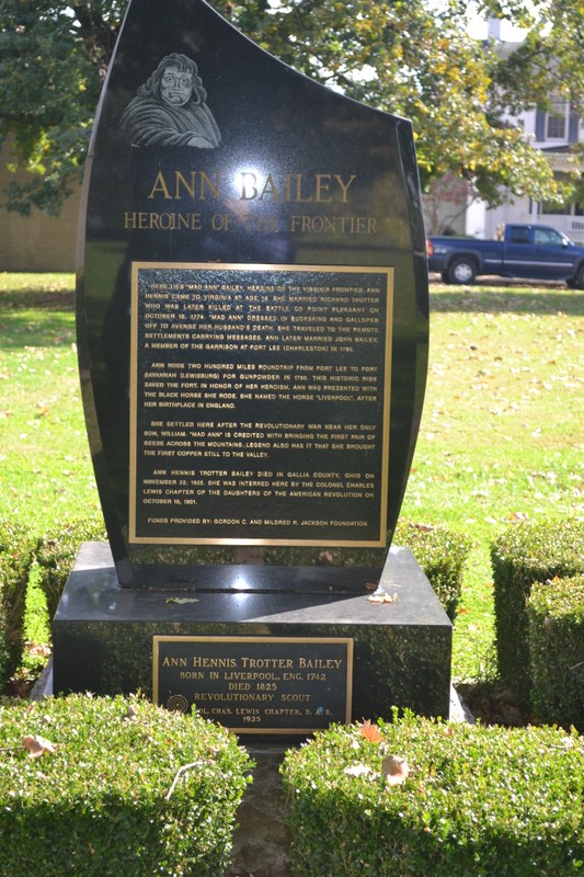 Gravesite of Mad Ann Bailey