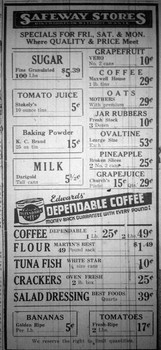 1935 Safeway advertisement