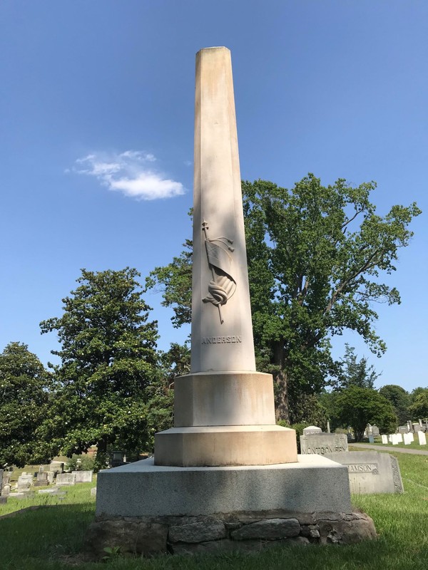 General George Burgwyn Anderson Monument erected in 1868.General Anderson was wounded at the battle of Sharpsburg (Antietem) in Maryland on September 17, 1862. After the battle, Anderson was carried to Richmond and then to Raleigh where he had a foot ampu