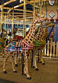 A row of giraffes was always part of one of Dentzel's carousels, as they were his favorite animal.