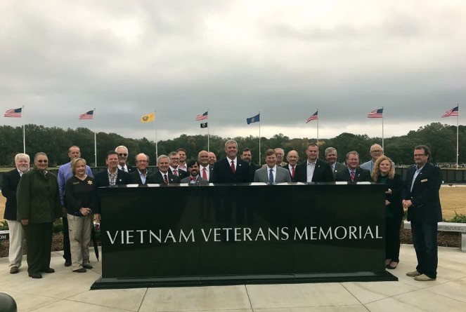 The Vietnam Memorial Replica Wall in Tupelo was dedicated in 2017