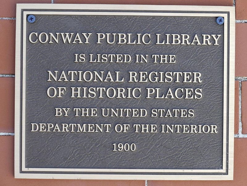 National Register plaque on outside of the building