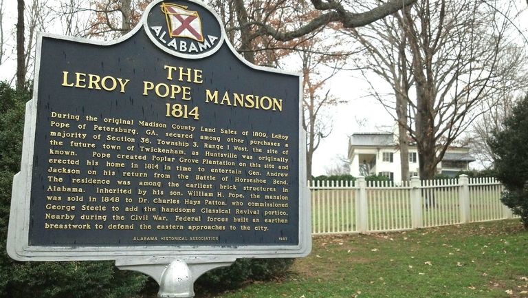 The Leroy Pope mansion, called Poplar Grove, was officially built in 1814