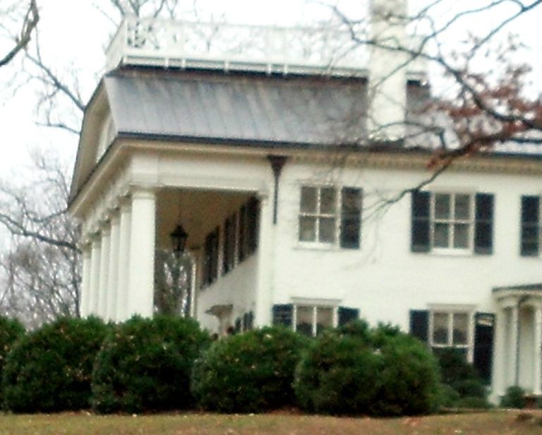 1950s image of the mansion to display a modern day view.