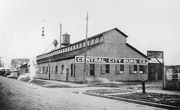 The only known photograph of the Central City Bung Company factory. Image courtesy of the West Huntington Public Library.
