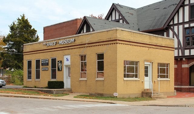 The Space Museum opened in 2006 in this small building, but expanded into the building behind it where the majority of artifacts are on display.