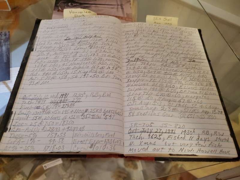 Captain Banks kept detailed logs of his fishing trips and each of his finds, but also carefully documented events in the community, weather patterns, and unusual occurrences at sea.