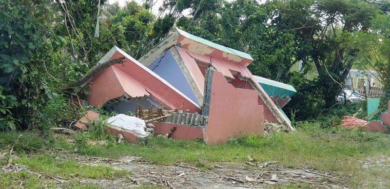 A destroyed house in Puerto Rico after Hurricane Maria