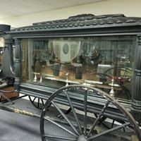 Original wooden hearse that served the town during the 1920s