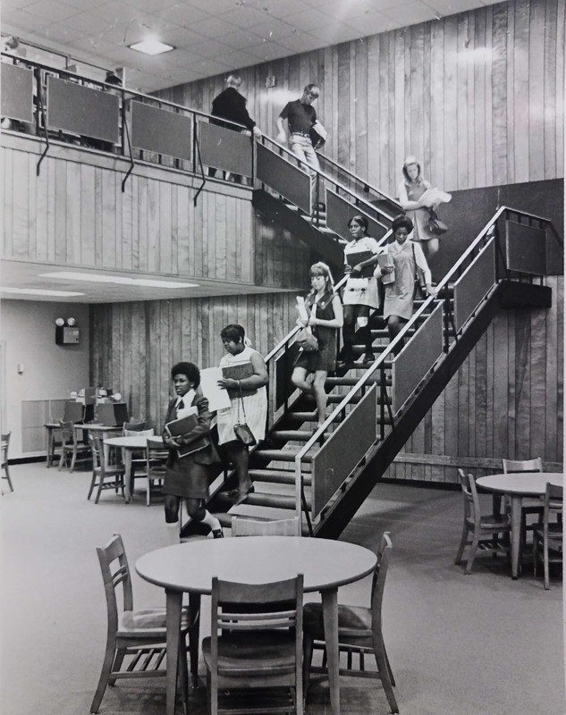 Stairs, Furniture, Table, Chair