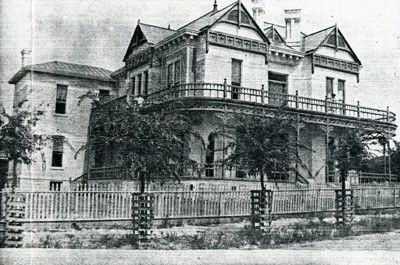 1887 Photo of the Hirshfeld Mansion in Austin, Texas.