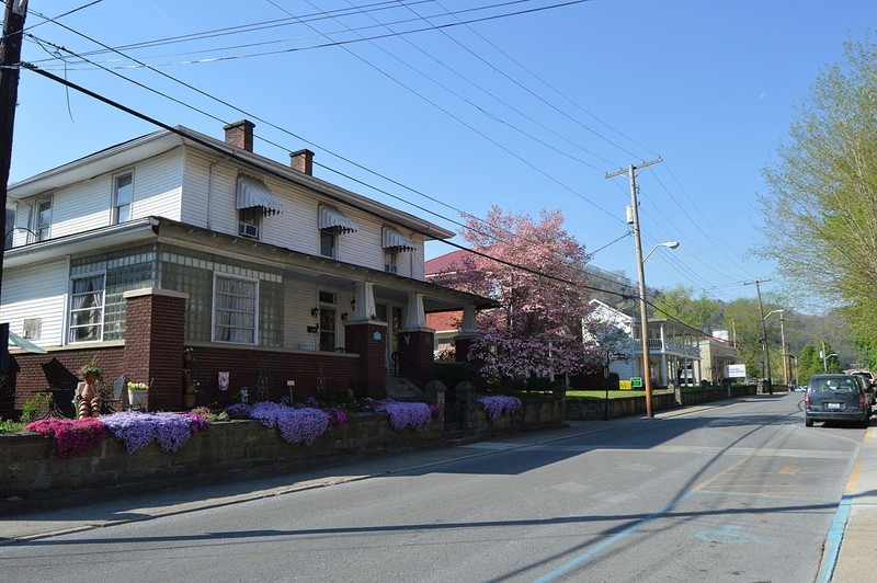 View of several houses along College Street