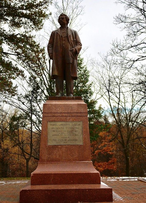 This statue of Mark Twain, Hannibal native and one of the country's greatest writers, was installed in 1913.
