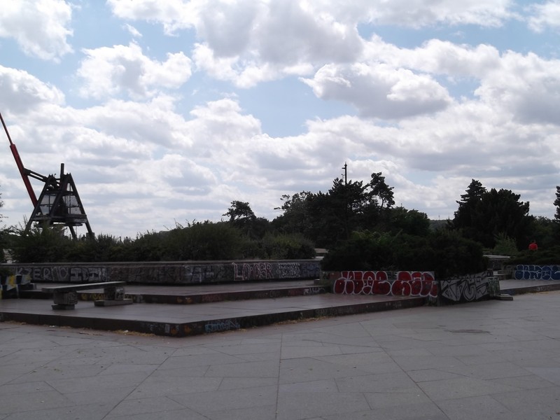 Stalin and his workers' statue were occupying the entire place.