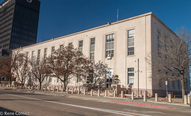Designed in the Moderne style, the J. Marvin Jones Federal Building was built in 1939.