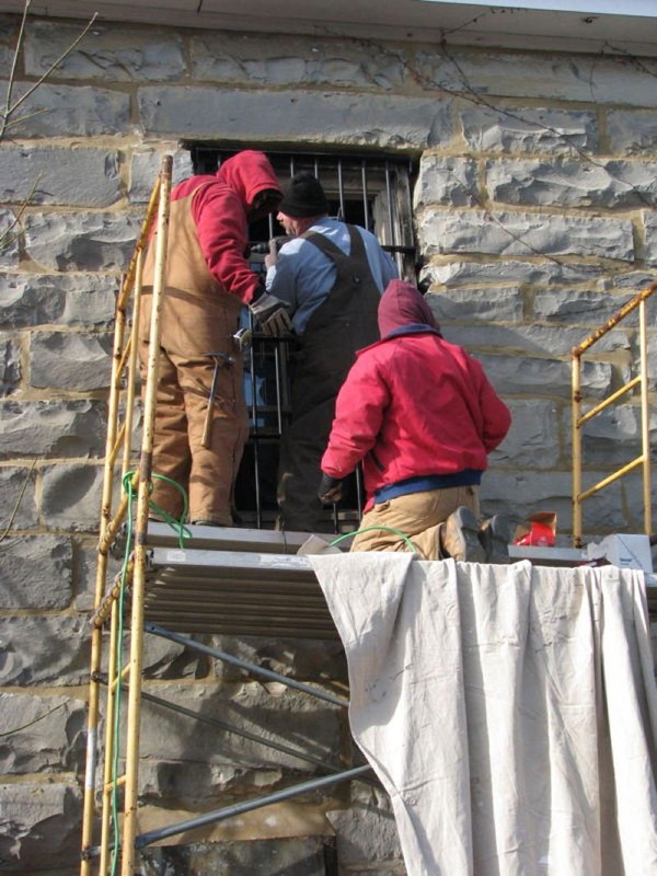 Restoration process of Metcalfe County Jail, 2013