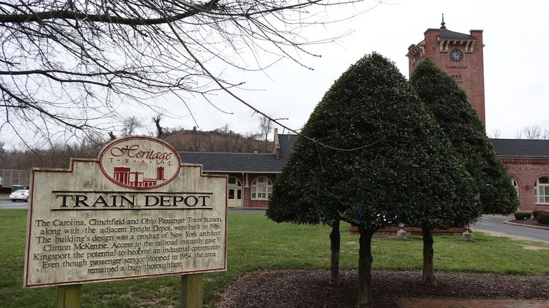 Clinchfield Railroad Station building in Kingsport, now occupied by Citizens Bank