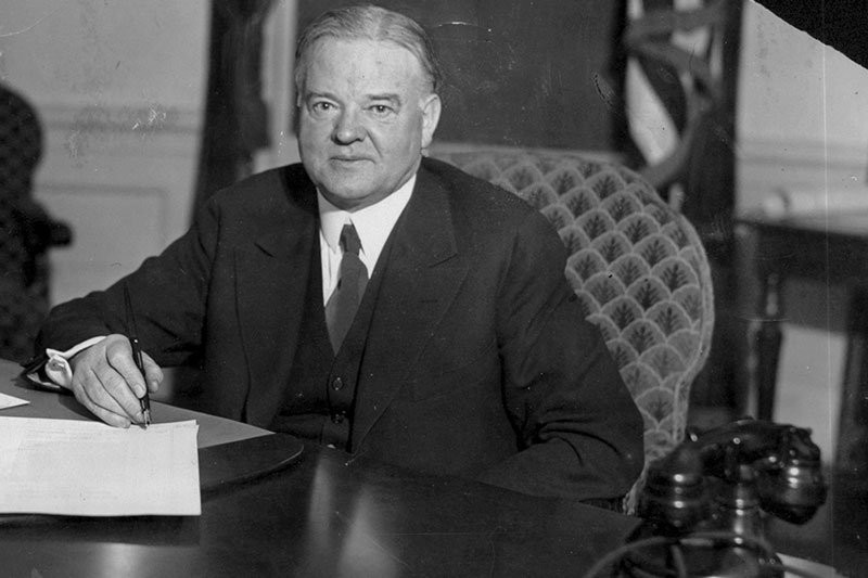 Herbert Clark Hoover served as President from 1929-1933, and is today mostly remembered for his perceived failure to handle the Great Depression. Image obtained from the National Archives.