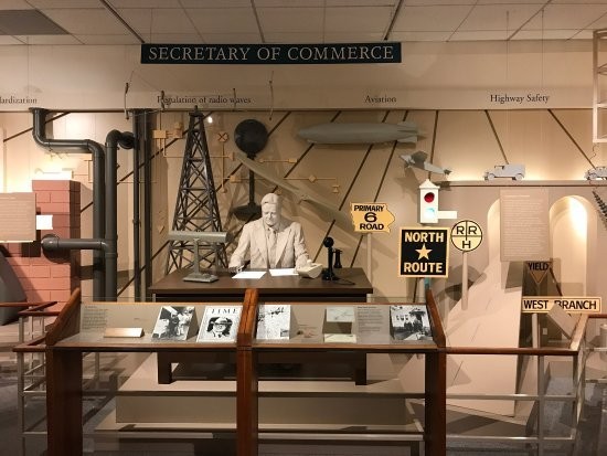 The Library-Museum includes 8 permanent galleries, such as this one depicting Hoover during his tenure as Secretary of Commerce. Image obtained from TripAdvisor.