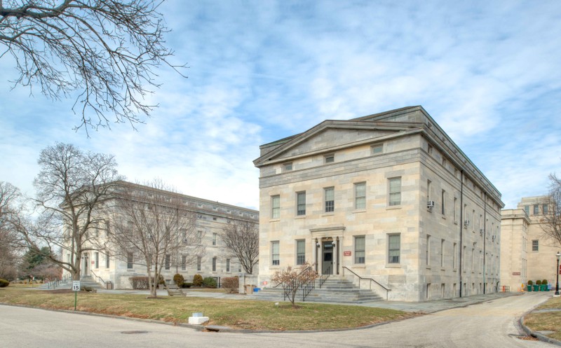 Mariner Hall (right) and Merchant (left), photo taken 2017